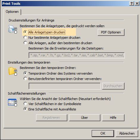 Dateitypen festlegen