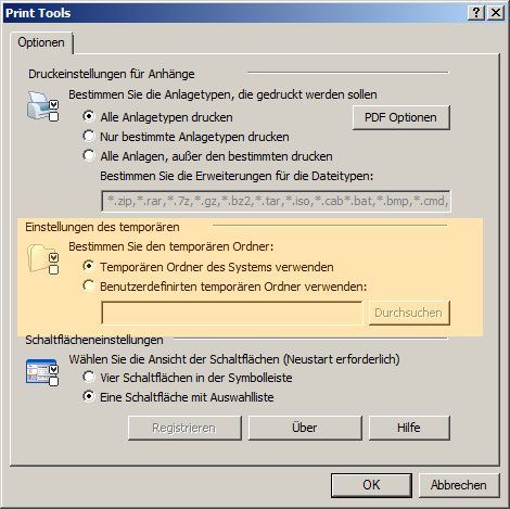Temporärer Ordner